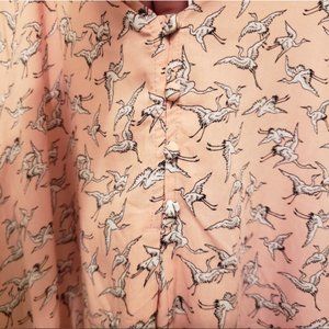 Ann Taylor Blush PINK Crane Top Size S